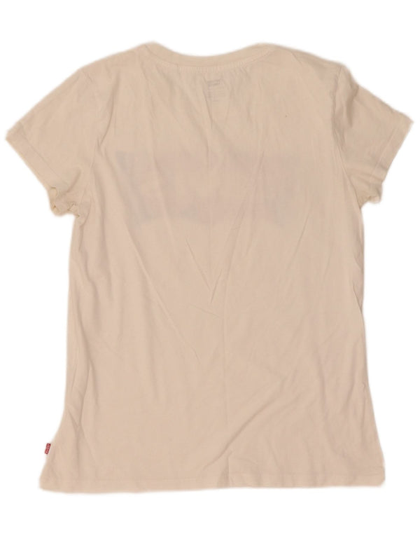 Levi's Womens Graphic T-Shirt Top UK 10 Small White