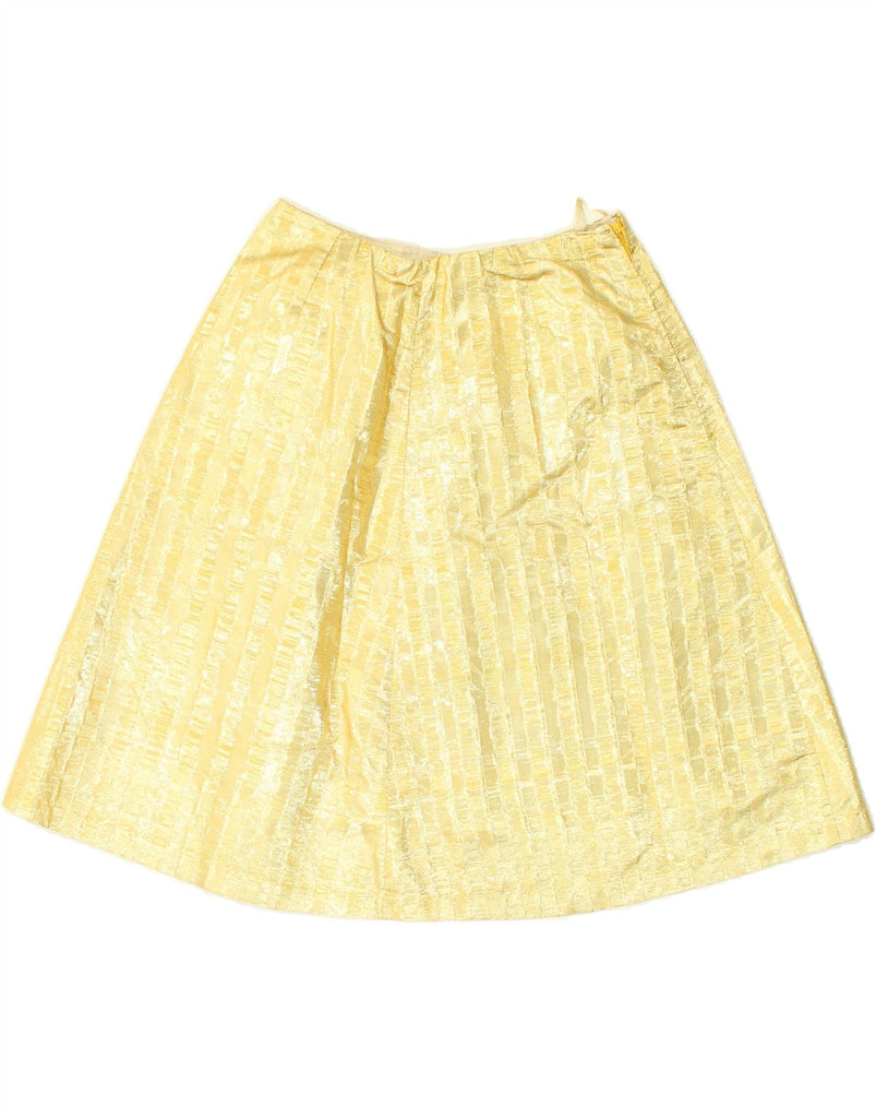 VINTAGE Womens A-Line Skirt W24 XS Yellow | Vintage Vintage | Thrift | Second-Hand Vintage | Used Clothing | Messina Hembry 