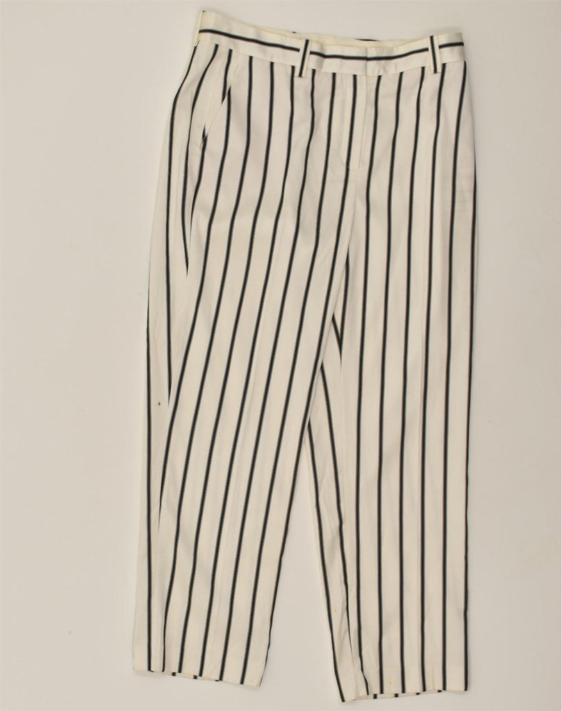 MASSIMO DUTTI Womens Tapered Chino Trousers EU 42 Large W32 L28  Off White | Vintage Massimo Dutti | Thrift | Second-Hand Massimo Dutti | Used Clothing | Messina Hembry 