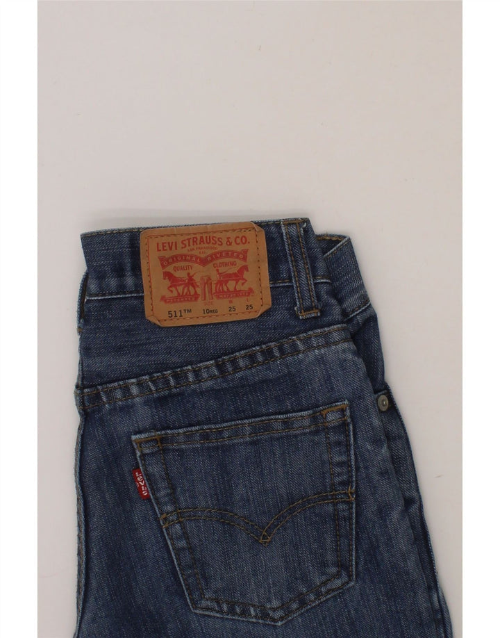 LEVI'S Boys 511 Slim Jeans 9-10 Years W25 L25 Blue Cotton Vintage Levi's and Second-Hand Levi's from Messina Hembry 