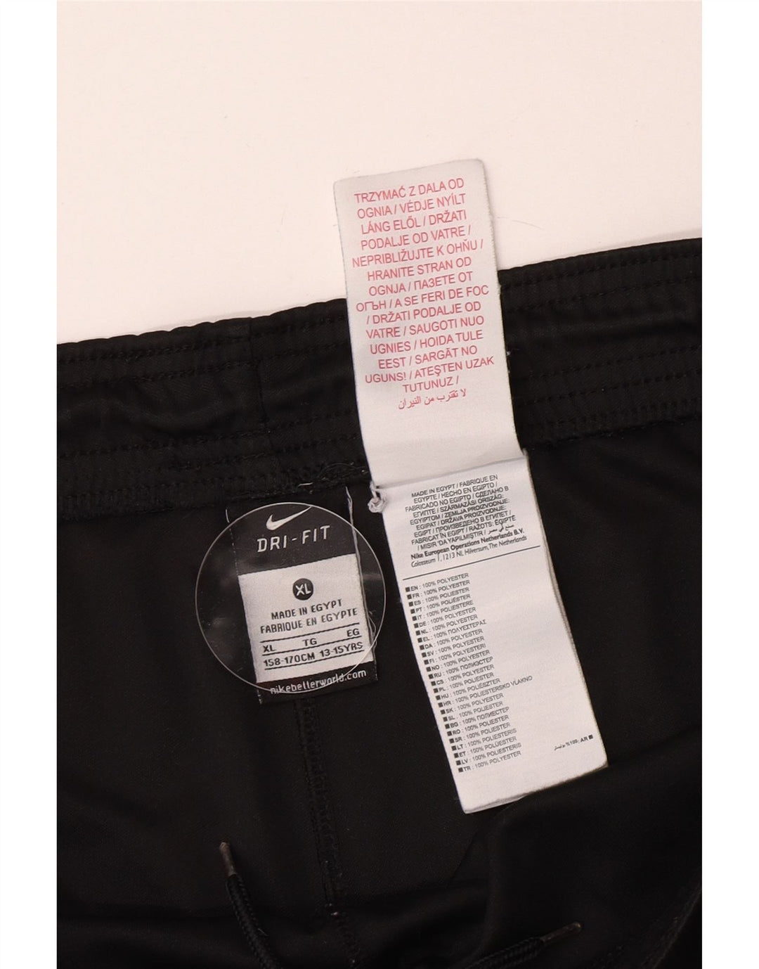 Nike Boys Dri Fit Sport Shorts 13-14 Years XL Black Polyester