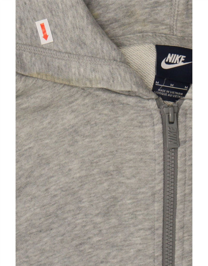 NIKE Womens Zip Hoodie Sweater UK 14 Medium Grey Vintage Nike and Second-Hand Nike from Messina Hembry 