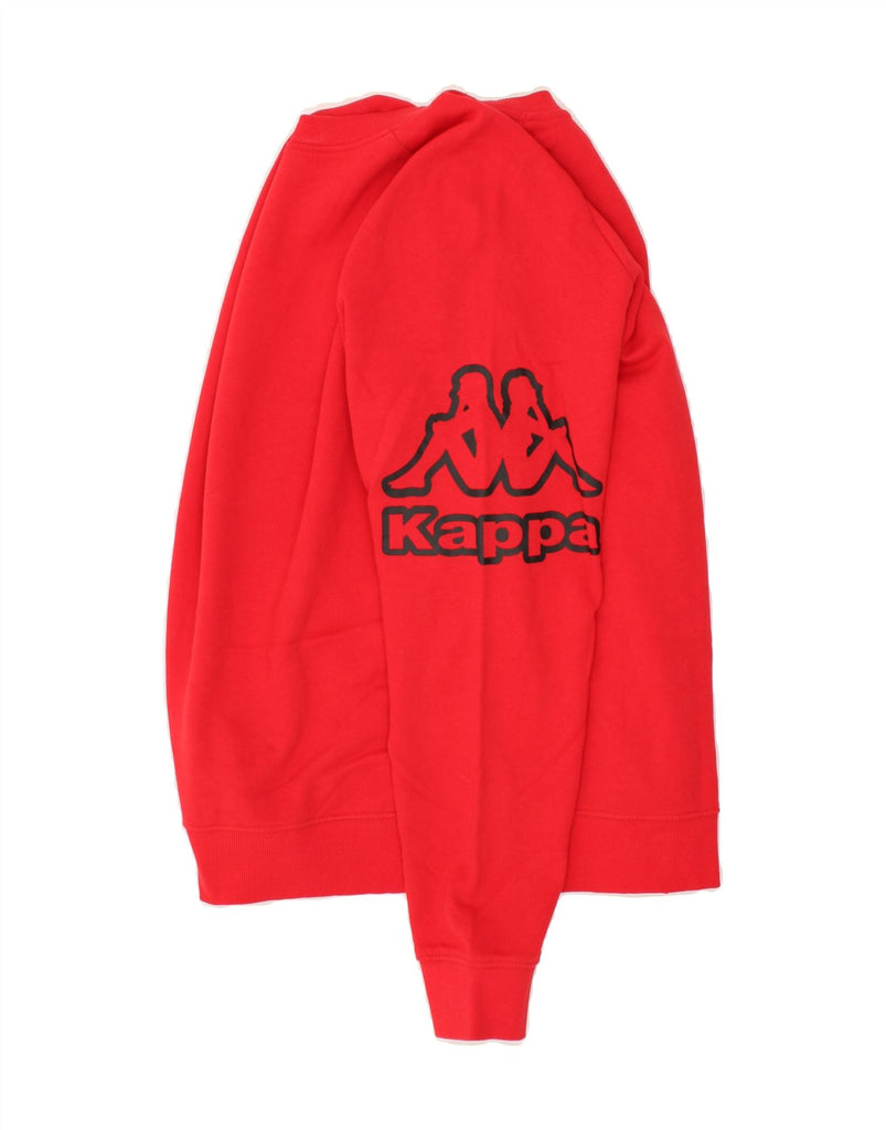 KAPPA Mens Graphic Sweatshirt Jumper Medium Red Cotton | Vintage Kappa | Thrift | Second-Hand Kappa | Used Clothing | Messina Hembry 