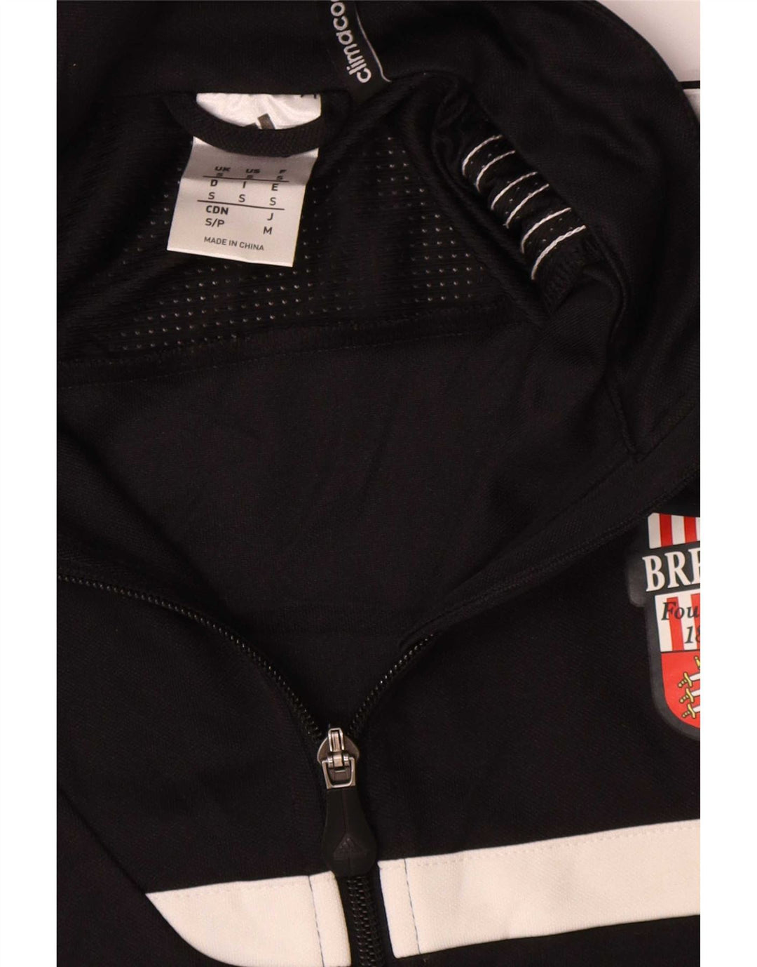 Adidas Mens Graphic Tracksuit Top Jacket Small Black Polyester