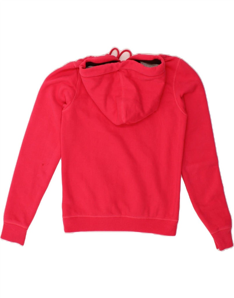 ABERCROMBIE & FITCH Womens Graphic Hoodie Jumper UK 10 Small Pink Cotton Vintage Abercrombie & Fitch and Second-Hand Abercrombie & Fitch from Messina Hembry 