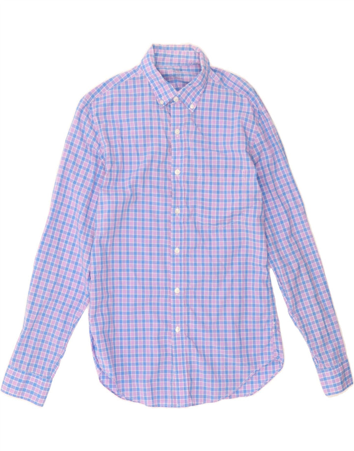 J. CREW Mens Shirt Small Blue Check Cotton Vintage J. Crew and Second-Hand J. Crew from Messina Hembry 