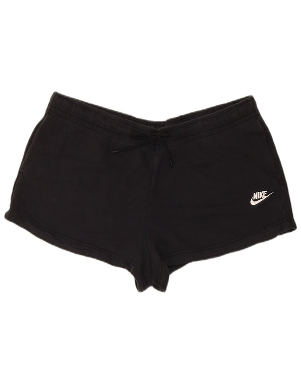 Nike Womens Sport Shorts UK 16 Large  Black Cotton