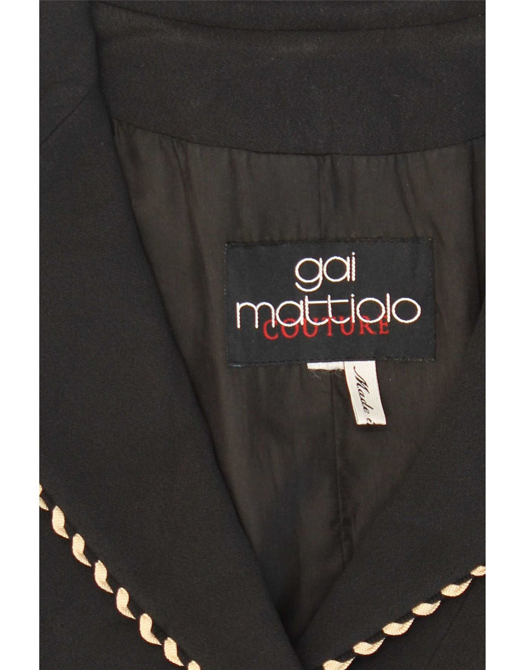 Gai Mattiolo Womens 3 Button Blazer Jacket UK 14 Medium Black Viscose