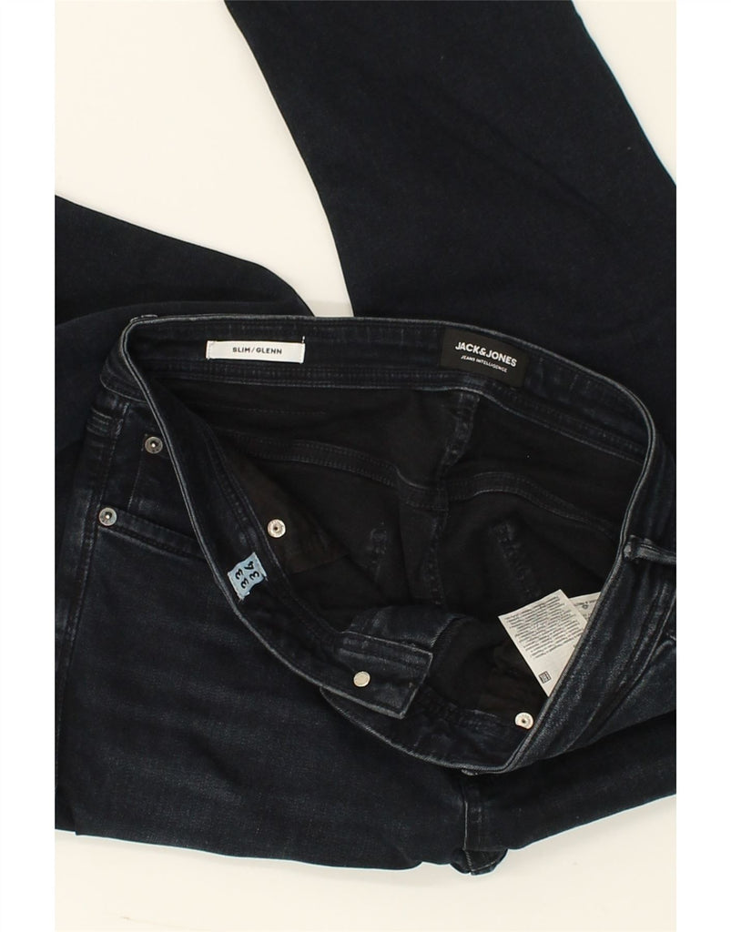 JACK & JONES Mens GLENN Slim Jeans W33 L28 Black Cotton | Vintage Jack & Jones | Thrift | Second-Hand Jack & Jones | Used Clothing | Messina Hembry 