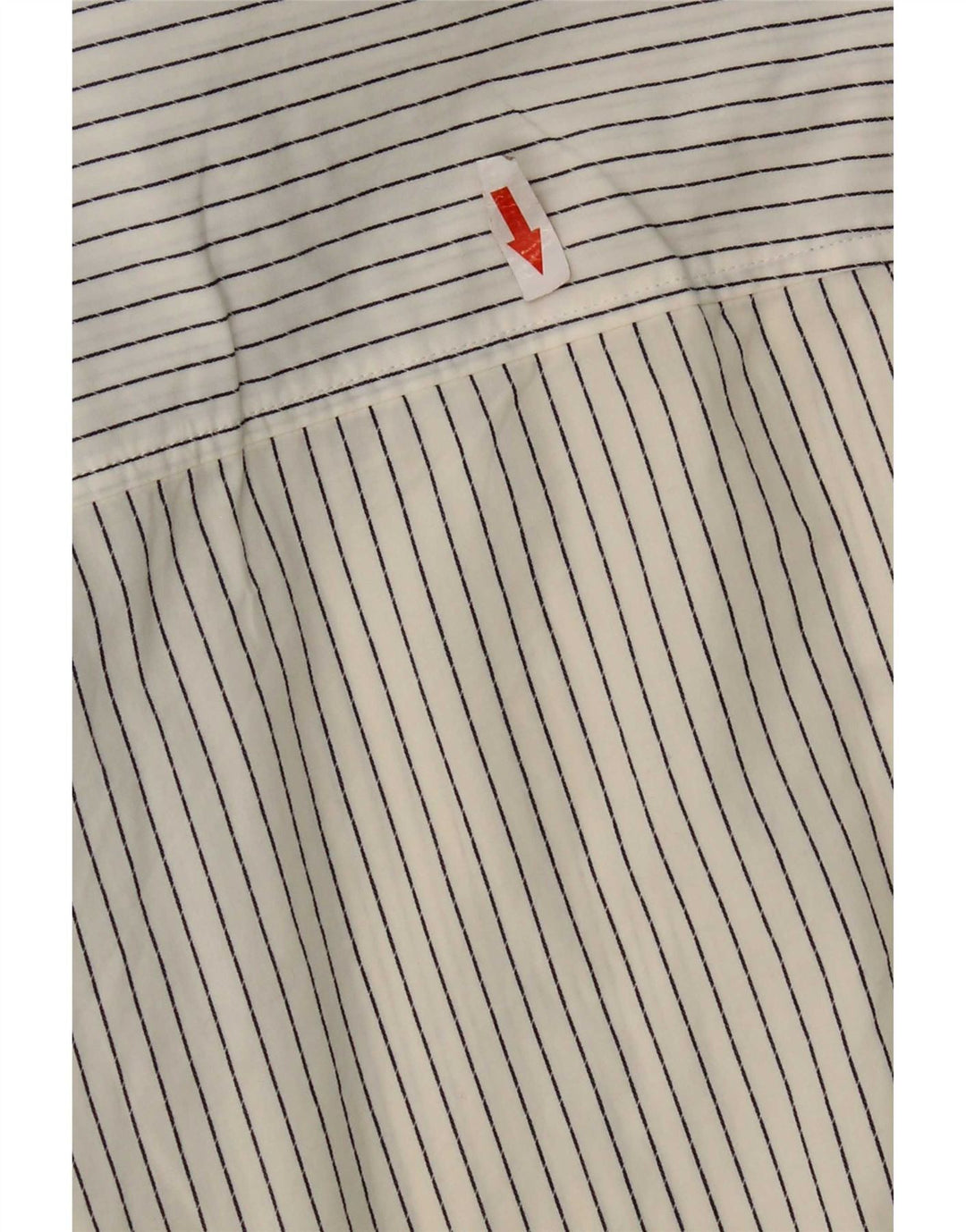 Hugo Boss Womens Slim Fit Shirt Medium White Pinstripe Cotton