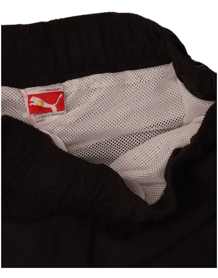 Puma Mens Graphic Sport Shorts Small  Black Colourblock Polyester