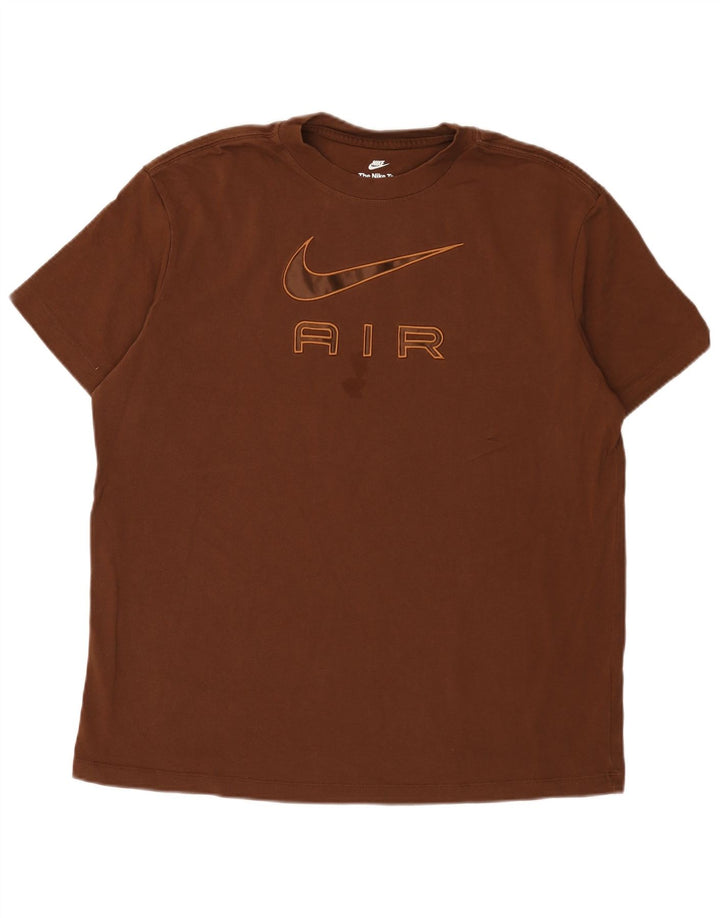 Nike Mens Loose Fit Graphic T-Shirt Top Large Brown