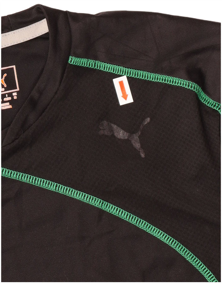 PUMA Mens T-Shirt Top Medium Black Polyester