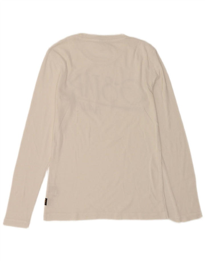 G-Star Mens Graphic Top Long Sleeve Medium White Cotton