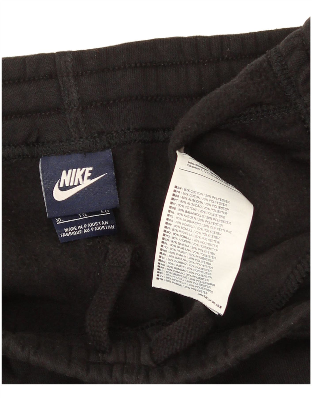 Nike Mens Tracksuit Trousers Joggers XL  Black Cotton