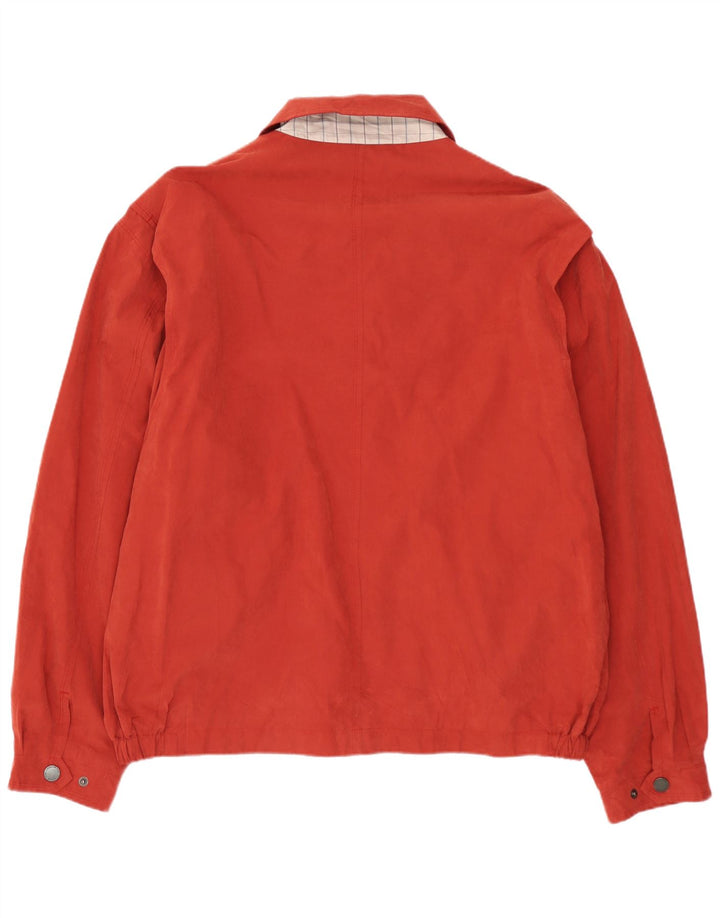 LONDON FOG Mens Bomber Jacket UK 42 XL Red Polyester