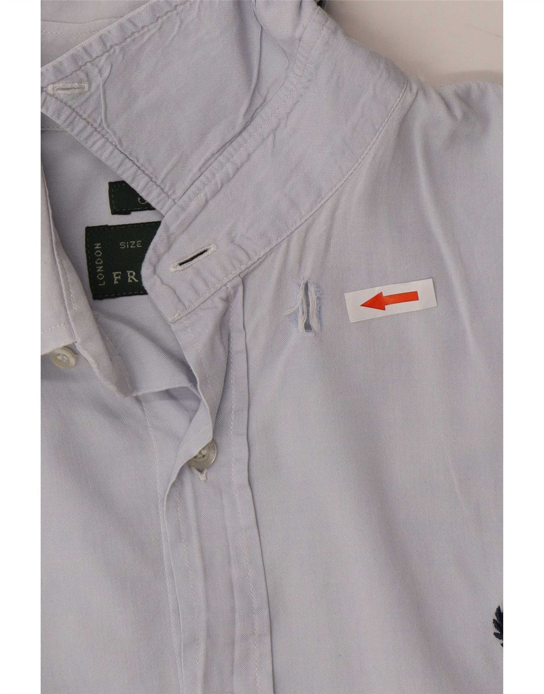 Fred Perry Mens Slim Fit Shirt Small Blue