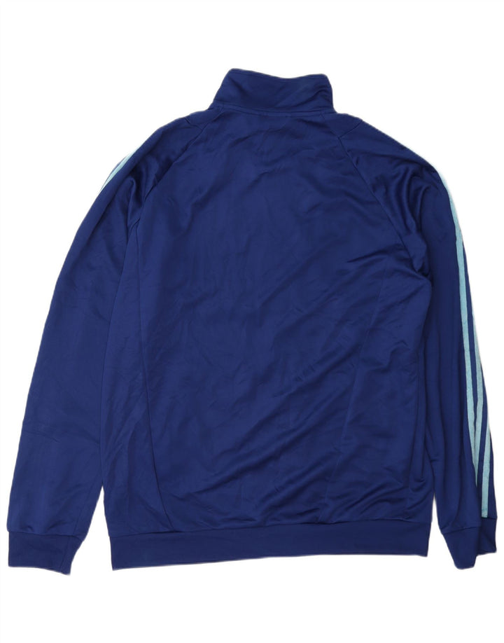 Adidas Mens Aeroready Tracksuit Top Jacket Large Blue Colourblock Polyester