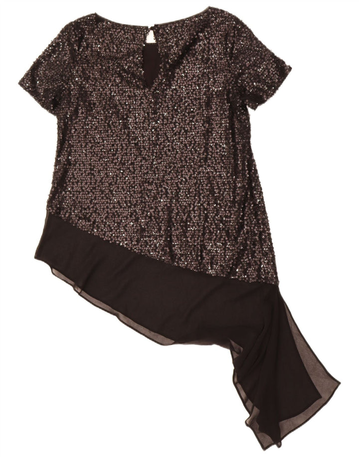 Coast Womens Asymmetric Blouse Top UK 12 Medium Black