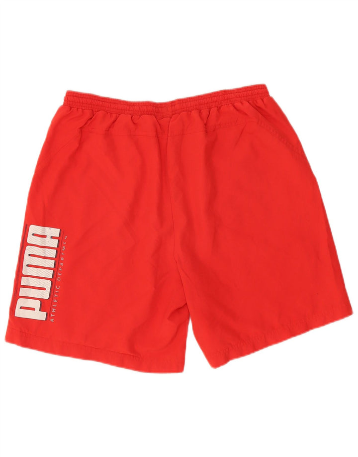 Puma Mens Graphic Sport Shorts Large Red Polyester