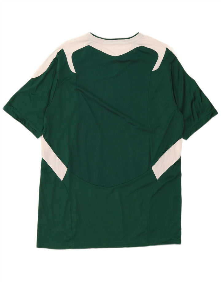 Adidas Mens Mason T-Shirt Top Large Green Colourblock Polyester