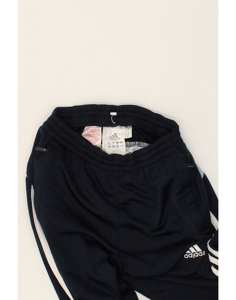 ADIDAS Boys Tracksuit Trousers 7-8 Years Navy Blue Polyester | Vintage Adidas | Thrift | Second-Hand Adidas | Used Clothing | Messina Hembry 