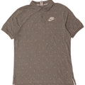 Nike Mens Polo Shirt Large Grey Polka Dot Cotton