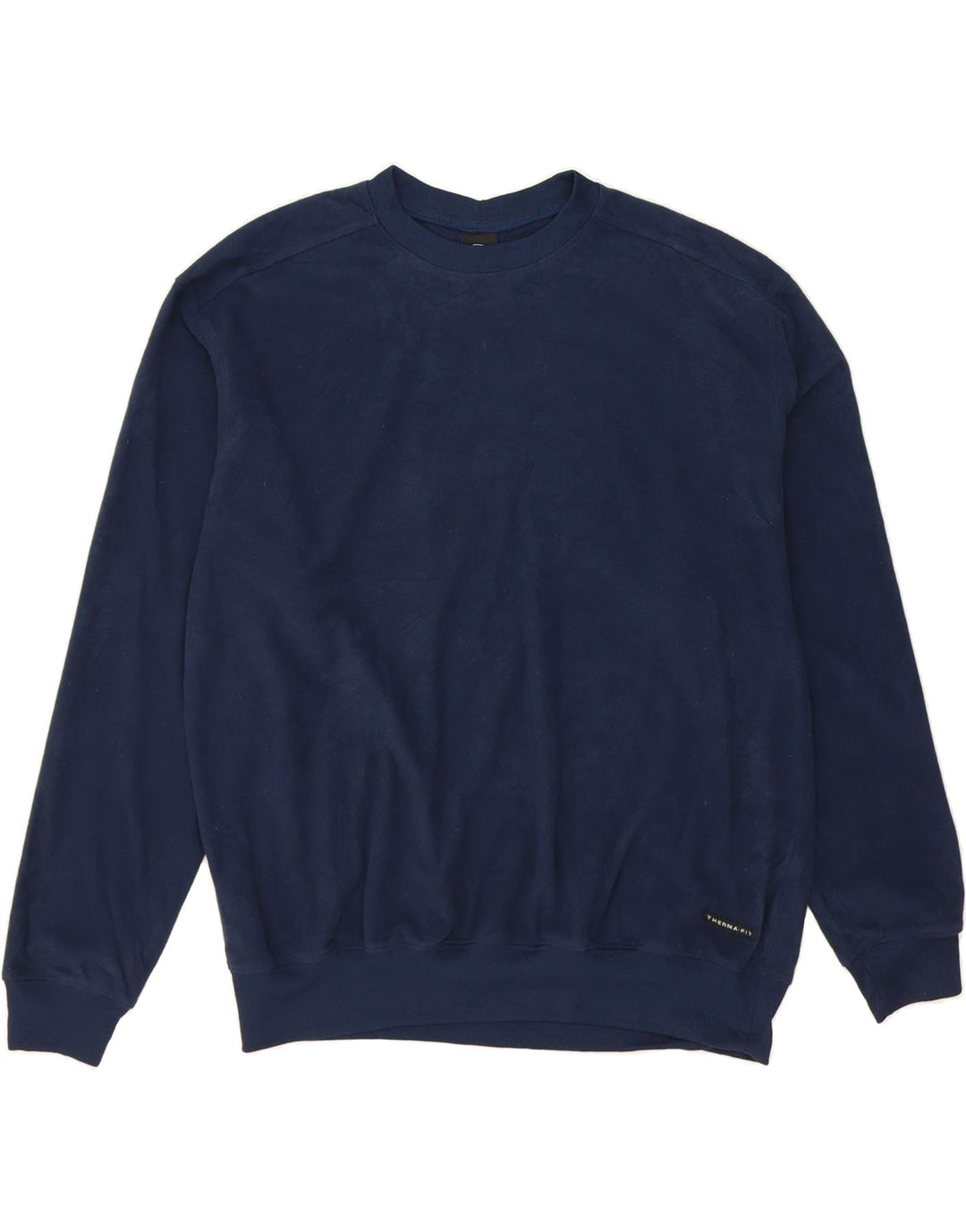 NIKE Mens Therma-Fit Fleece Jumper Large Navy Blue Polyester Vintage Nike and Second-Hand Nike from Messina Hembry 