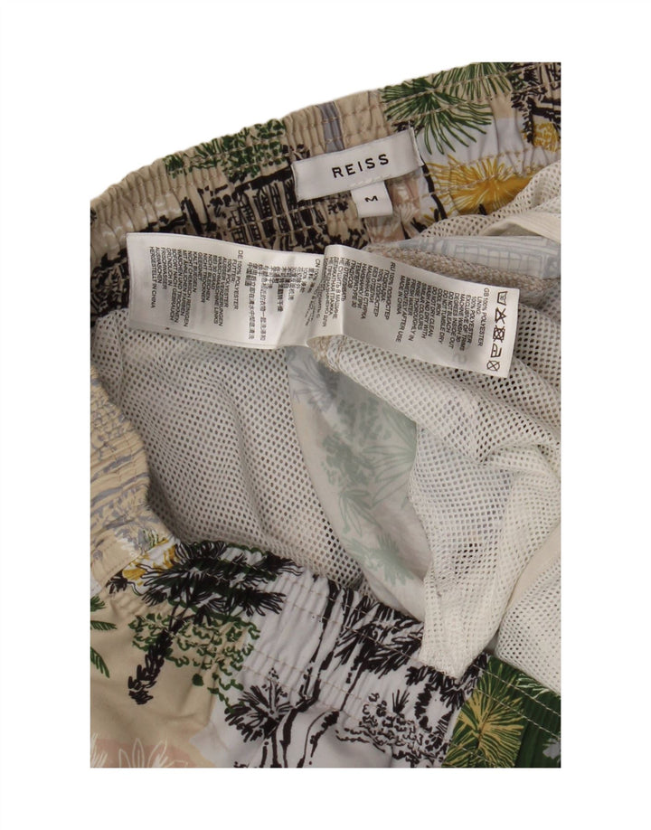 Reiss Mens Graphic Swimming Shorts Medium  Multicoloured Polyester