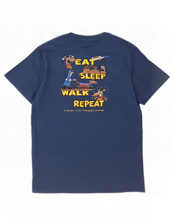 Weird Fish Mens Graphic T-Shirt Top 3XL Navy Blue Cotton
