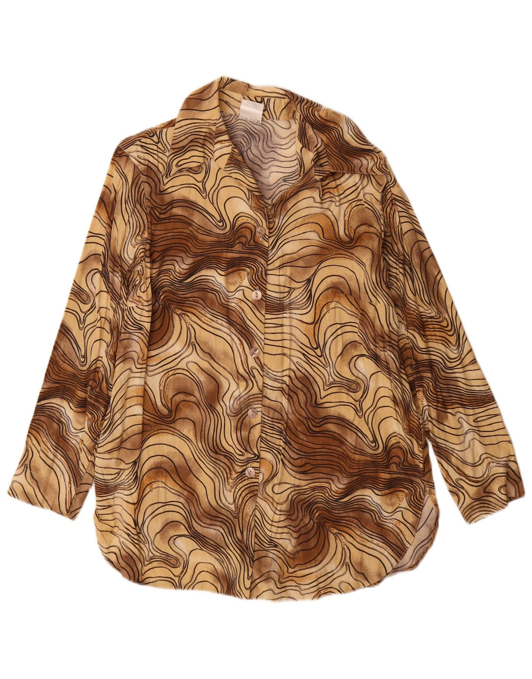 Kohlhaas Womens Shirt Blouse EU 40 Medium Brown Tie Dye Viscose
