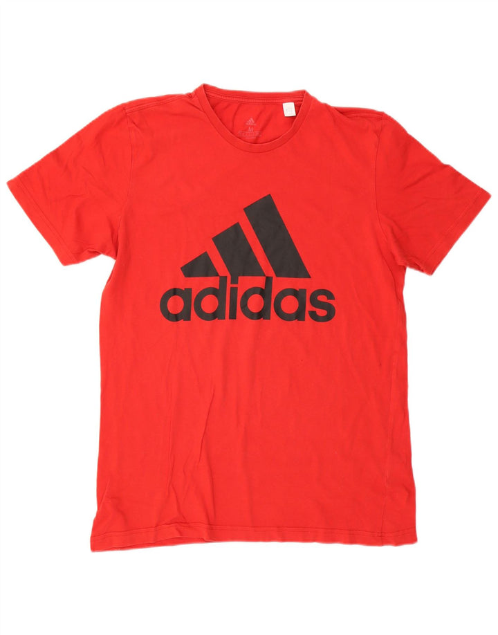 Adidas Mens Graphic T-Shirt Top Medium Red Cotton