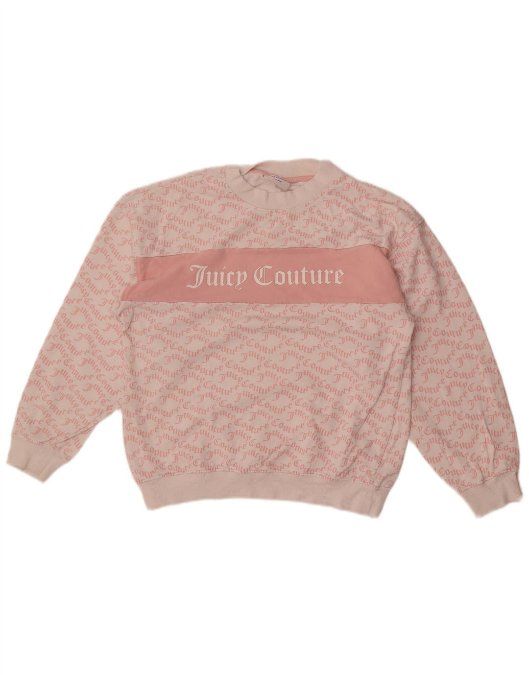 Juicy Couture Womens Sweatshirt Jumper UK 14 Medium White Colourblock