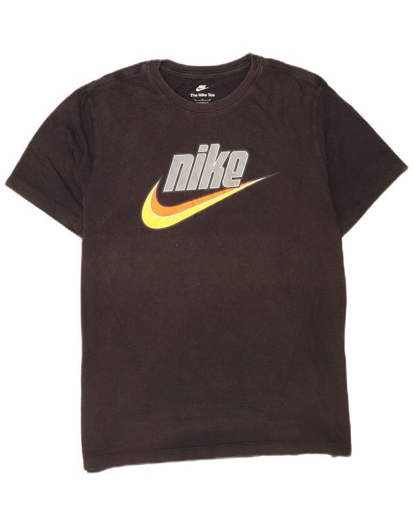 Nike Mens Graphic T-Shirt Top Large Black Cotton