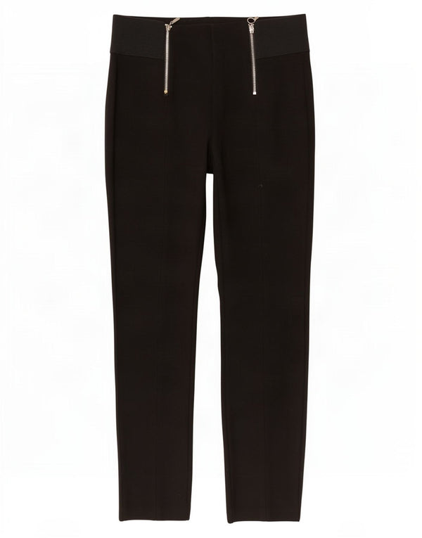 Zara Womens Slim Casual Trousers Large W30 L26 Black Viscose