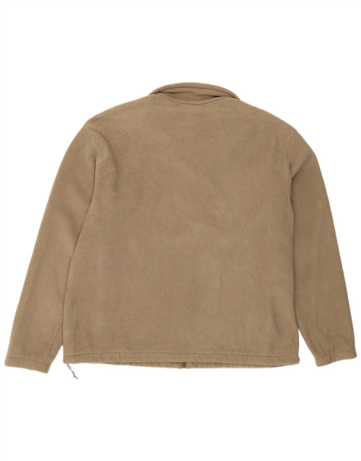Columbia Mens Fleece Jacket UK 44 2XL Beige Polyester