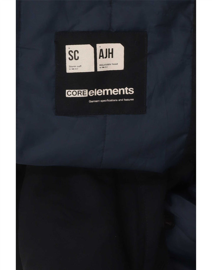 Jack & Jones Mens Hooded Padded Jacket UK 40 Large Navy Blue Modern