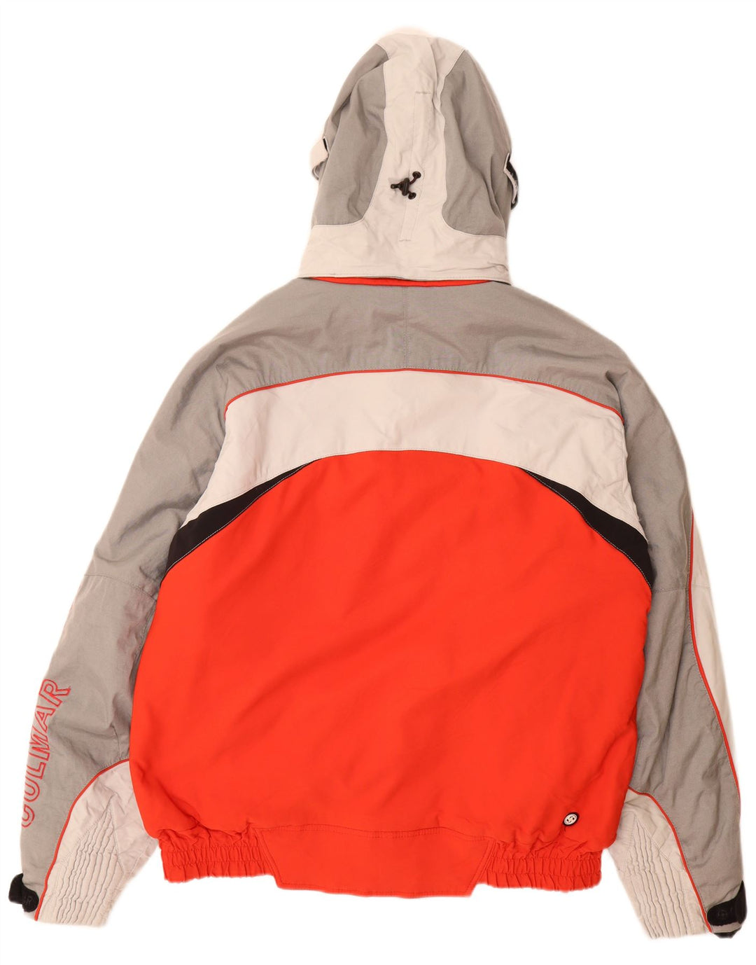 Colmar Mens Graphic Hooded Ski Jacket IT 54 Large Red Colourblock Polyamide