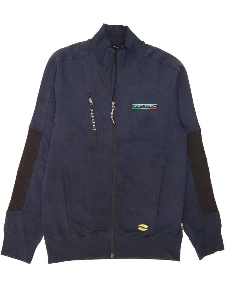 DIADORA Mens Tracksuit Top Jacket  Large Navy Blue Colourblock Vintage Diadora and Second-Hand Diadora from Messina Hembry 