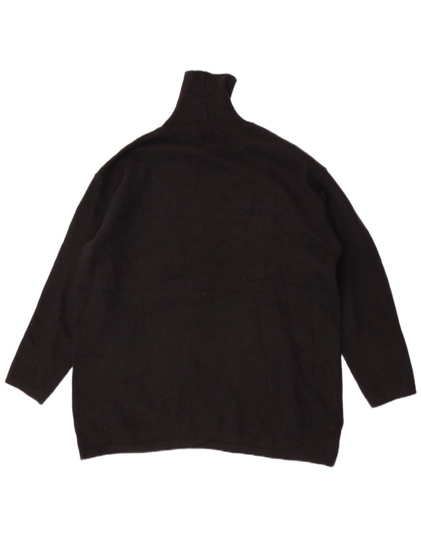 Iceberg Womens Looney Tunes Roll Neck Jumper Sweater IT 46 Large Black Wool