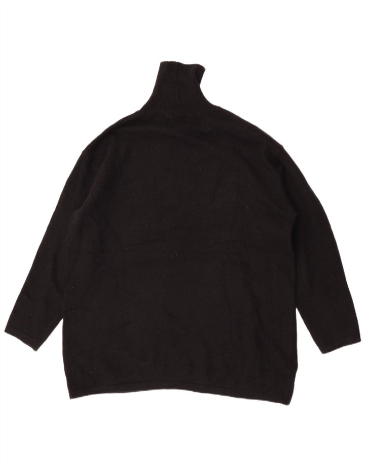 Iceberg Womens Looney Tunes Roll Neck Jumper Sweater IT 46 Large Black Wool