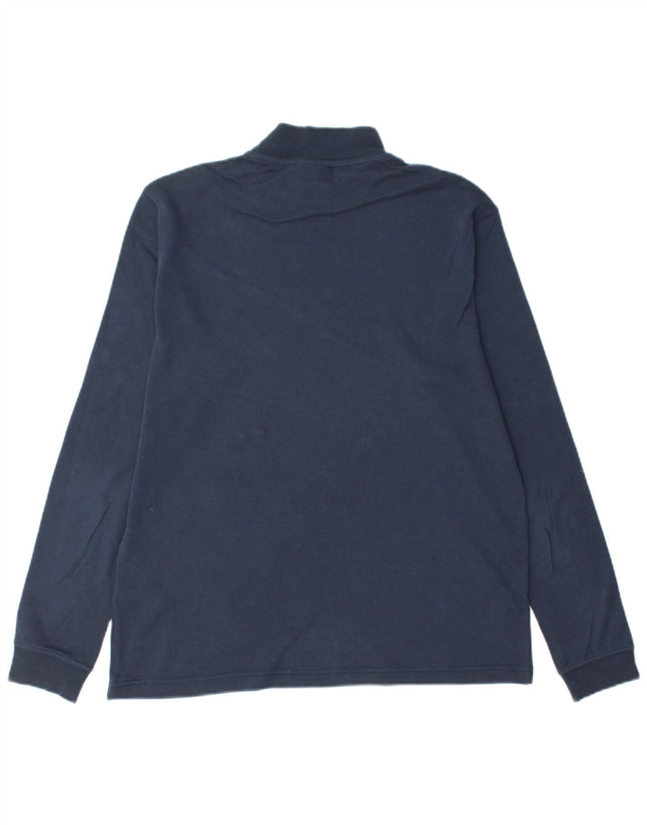 CHAMPION Mens Top Long Sleeve Small Navy Blue Cotton