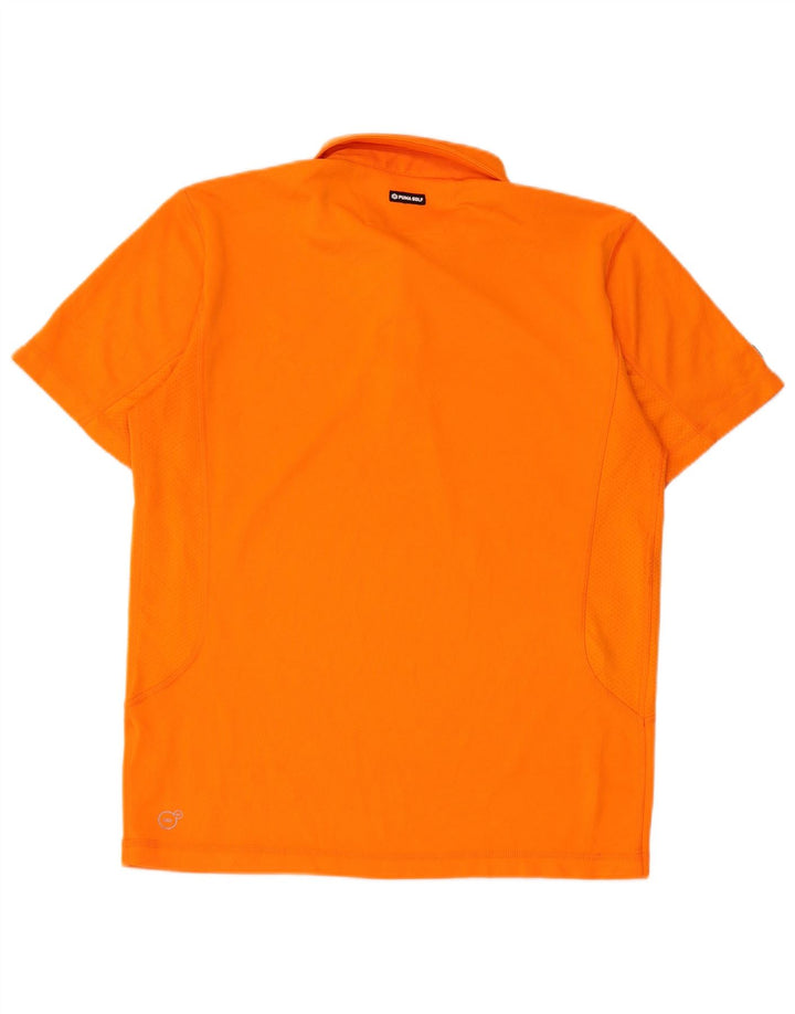 Puma Mens Polo Shirt Medium Orange Polyester