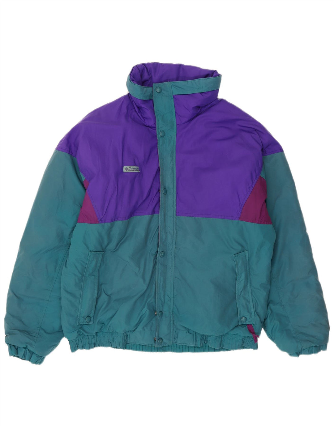Columbia Mens Hooded Ski Jacket UK 40 Large Multicoloured Colourblock