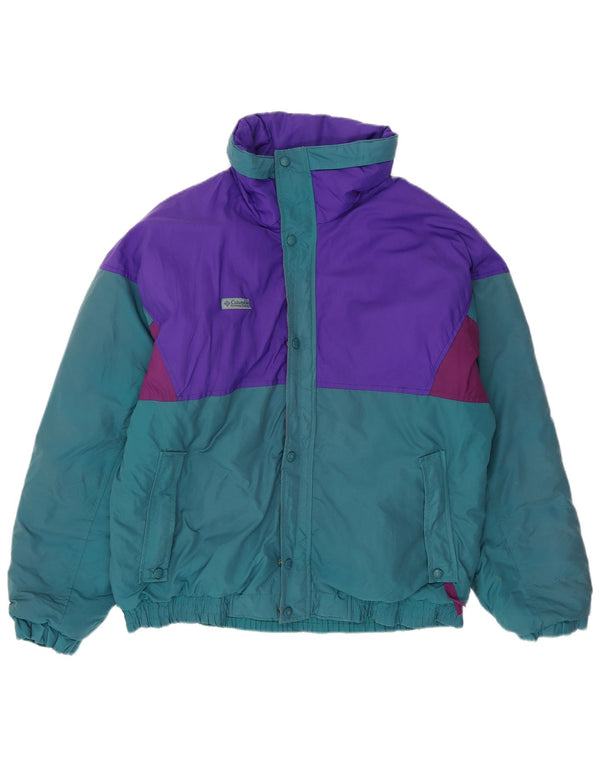 Columbia Mens Hooded Ski Jacket UK 40 Large Multicoloured Colourblock