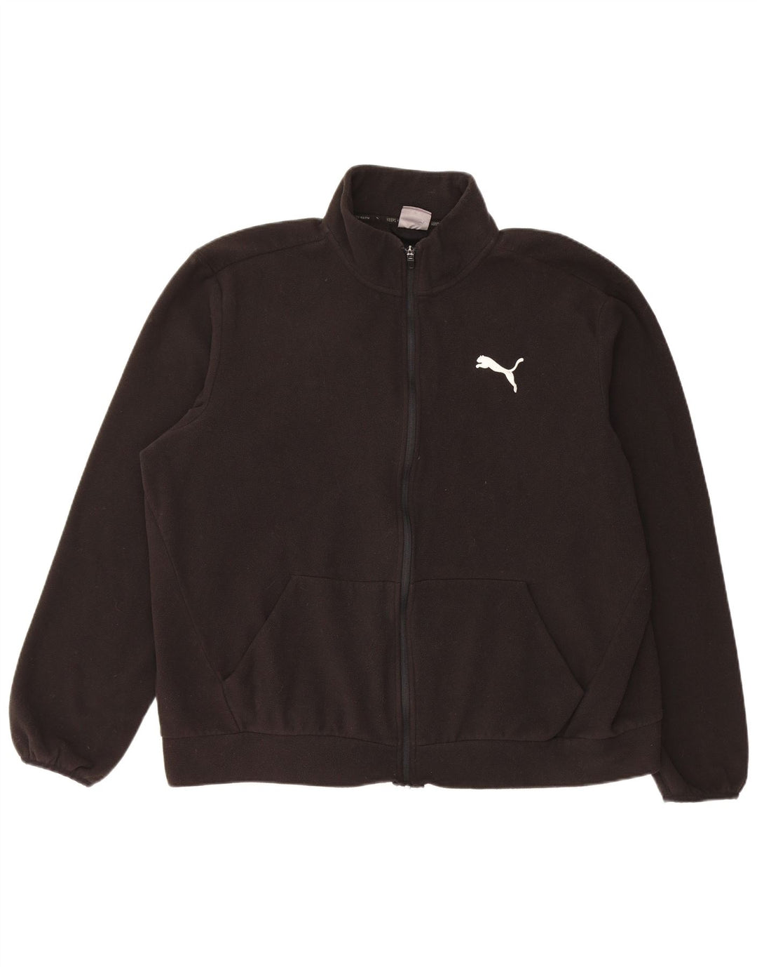 PUMA Mens Fleece Jacket 2XL Black Polyester
