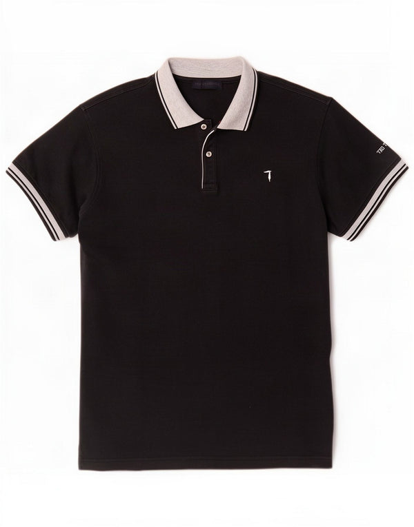 Trussardi Jeans Mens Polo Shirt 2XL Navy Blue Cotton