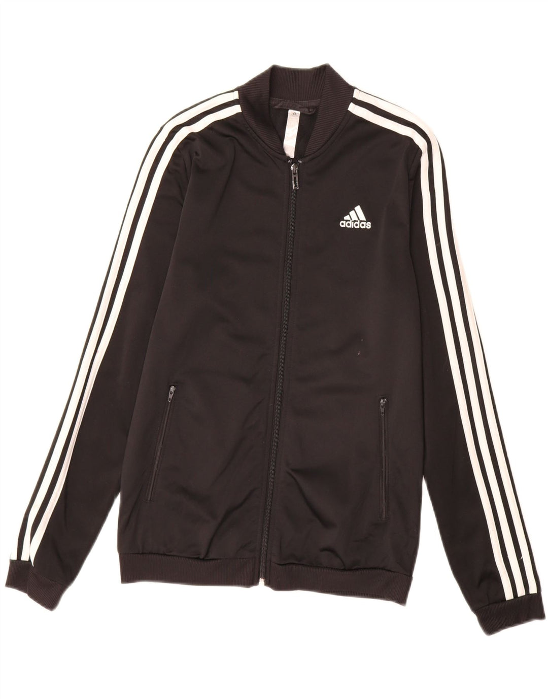 ADIDAS Womens Primegreen Tracksuit Top Jacket UK 8/10 Small Black