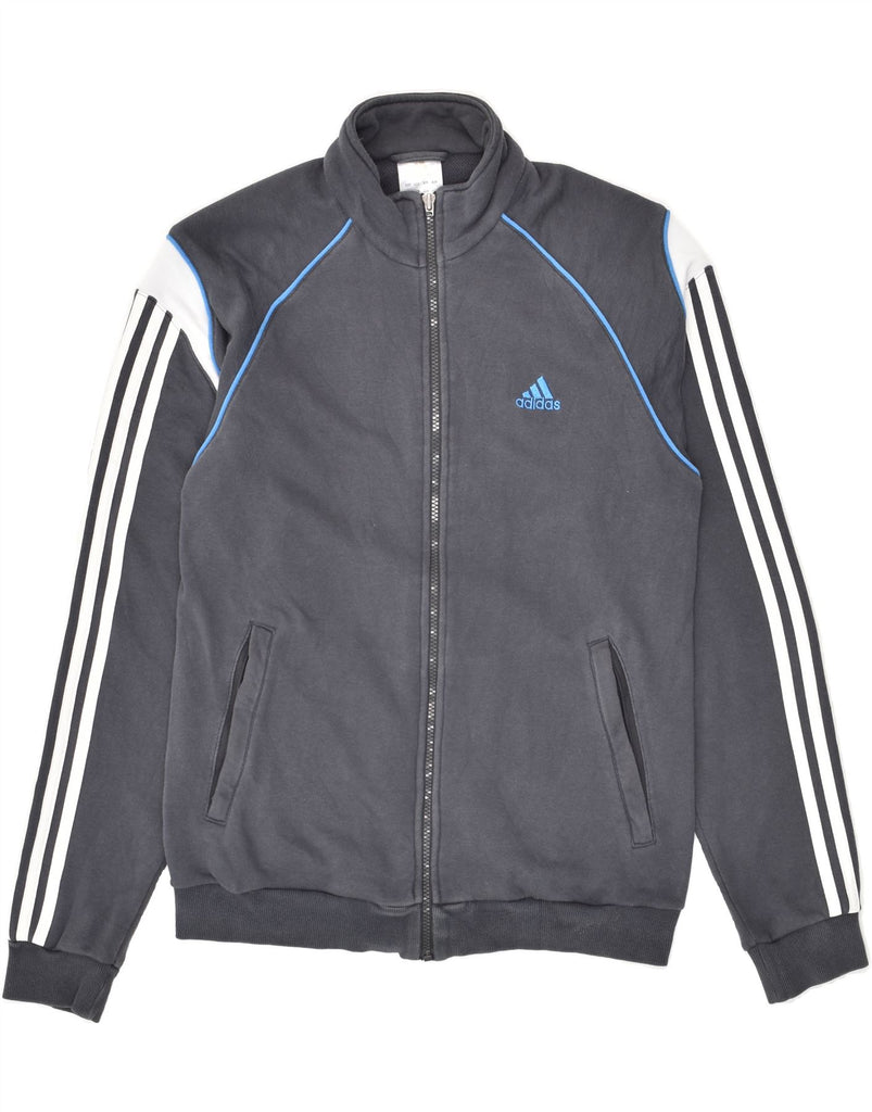 ADIDAS Mens Tracksuit Top Jacket Medium Grey Cotton | Vintage Adidas | Thrift | Second-Hand Adidas | Used Clothing | Messina Hembry 