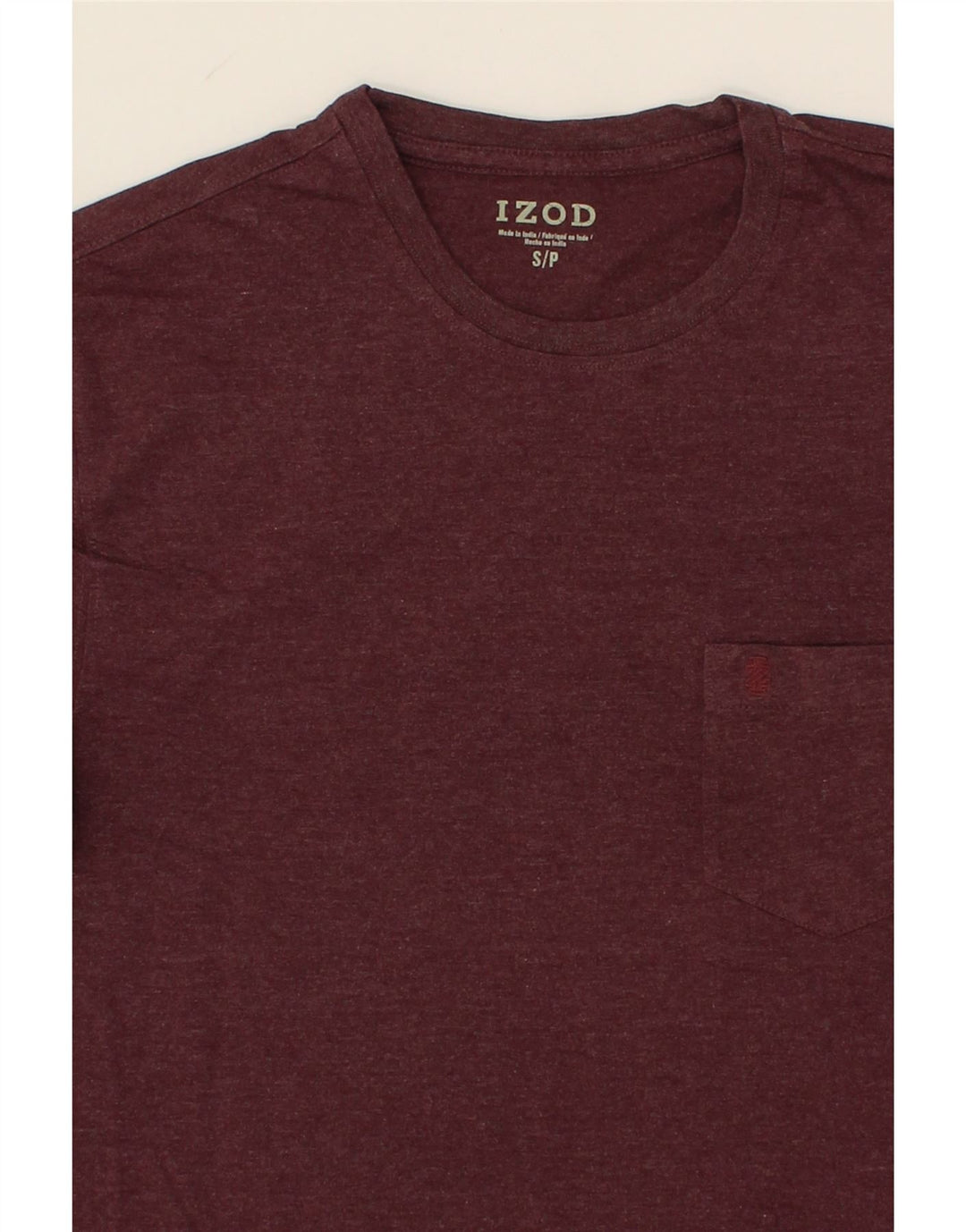 IZOD Mens Graphic T-Shirt Top Small Burgundy Cotton Vintage Izod and Second-Hand Izod from Messina Hembry 